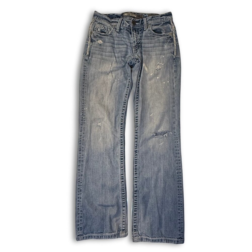 BKE Denim Distressed Low Rise Bootcut Jeans | 29 R | Carter Style Jeans